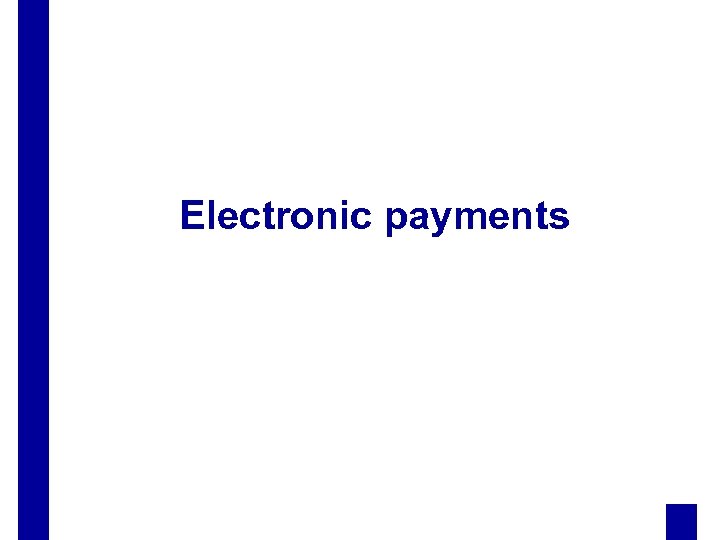 Electronic payments 
