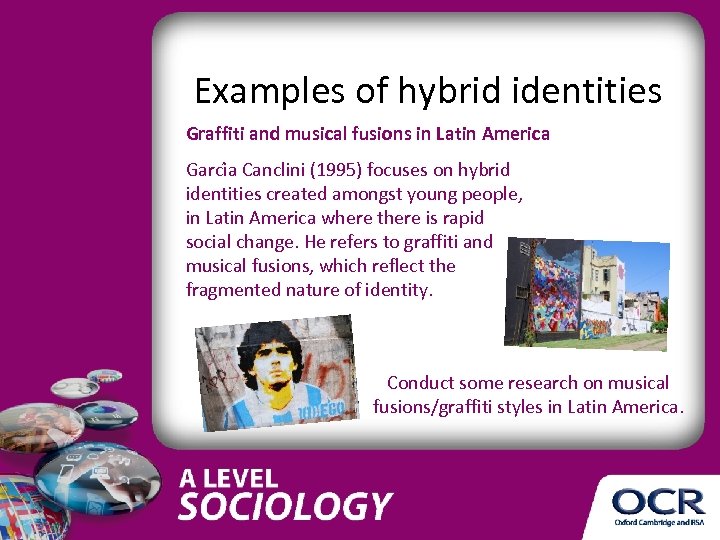 Examples of hybrid identities Graffiti and musical fusions in Latin America Garci a Canclini