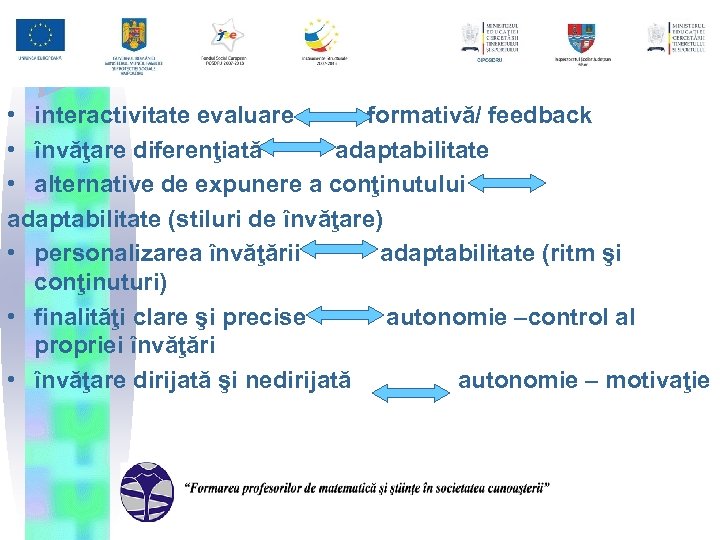 Elementele cheie ale proiectării şi dezvoltării unui parcurs de învăţare asistată de calculator •