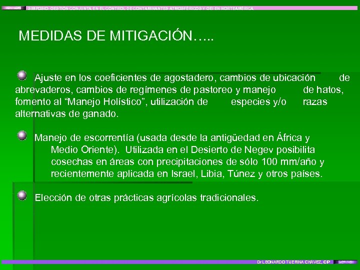 SIMPOSIO: GESTIÓN CONJUNTA EN EL CONTROL DE CONTAMINANTES ATMOSFÉRICOS Y GEI EN NORTEAMÉRICA MEDIDAS