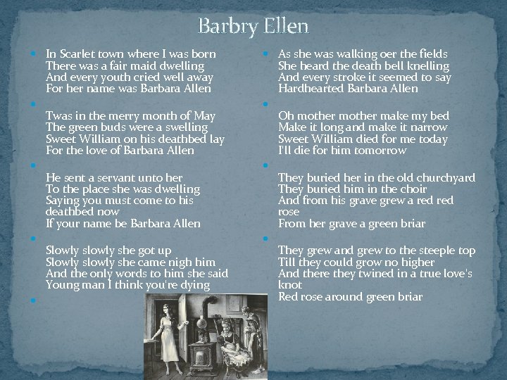 Barbry Ellen In Scarlet town where I was born As she was walking oer