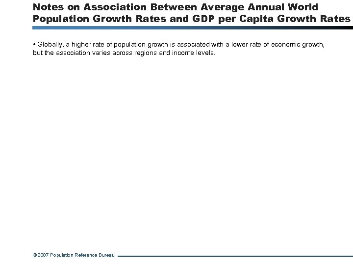 Notes on Association Between Average Annual World Population Growth Rates and GDP per Capita