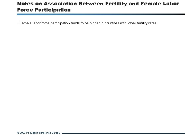 Notes on Association Between Fertility and Female Labor Force Participation • Female labor force
