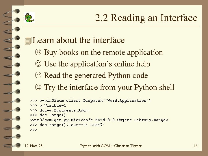 2. 2 Reading an Interface 4 Learn about the interface Buy books on the