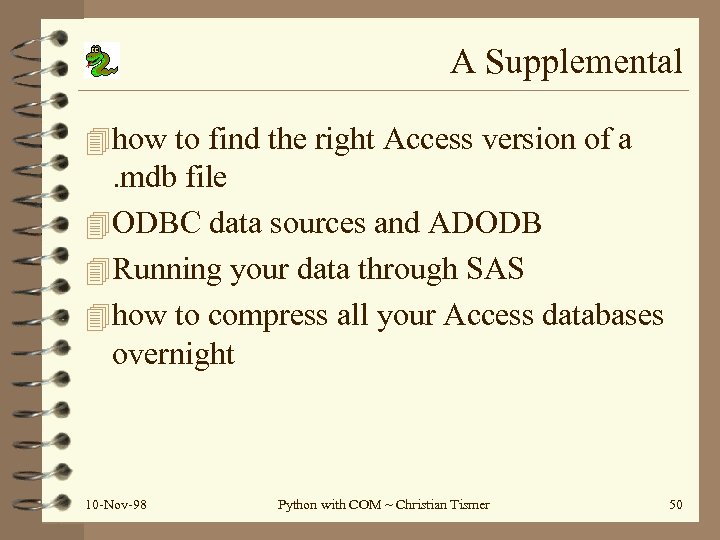 A Supplemental 4 how to find the right Access version of a . mdb