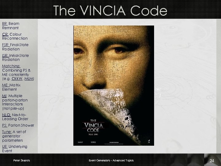 The VINCIA Code BR: Beam Remnant CR: Colour Reconnection FSR: Final-State Radiation ISR: Initial-State