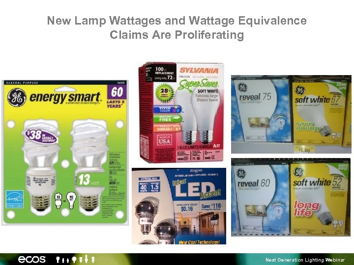 New Lamp Wattages and Wattage Equivalence Claims Are Proliferating Next Generation Lighting Webinar 
