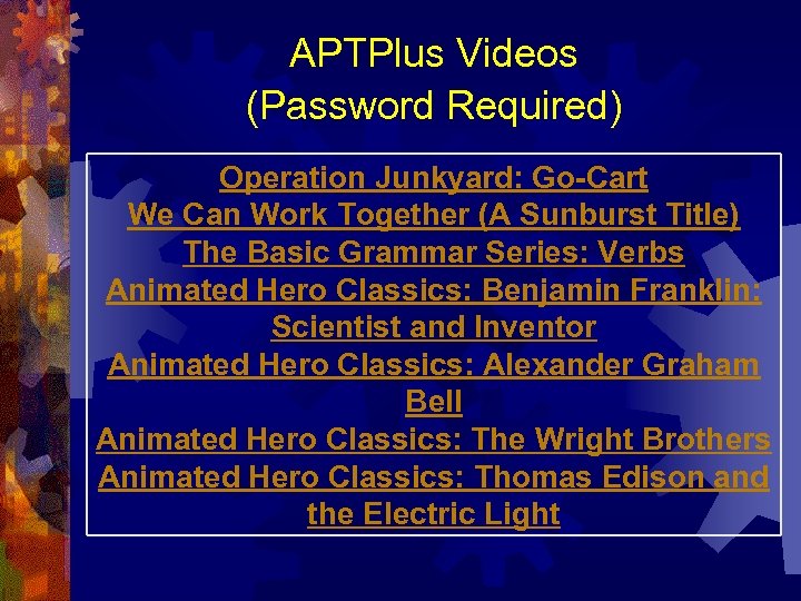 APTPlus Videos (Password Required) Operation Junkyard: Go-Cart We Can Work Together (A Sunburst Title)