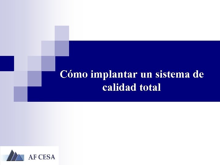 Cómo implantar un sistema de calidad total 