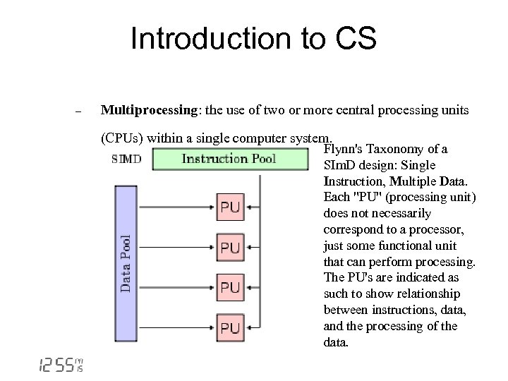 Introduction to CS - Multiprocessing: the use of two or more central processing units