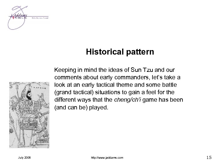 Historical pattern Keeping in mind the ideas of Sun Tzu and our comments about