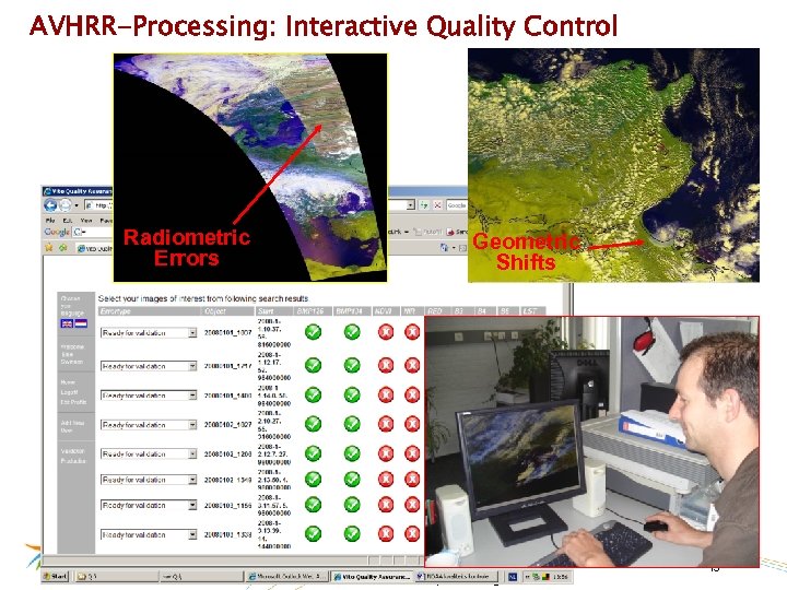 AVHRR-Processing: Interactive Quality Control Radiometric Errors Geometric Shifts 15/03/2018 Confidential – © 2009, VITO