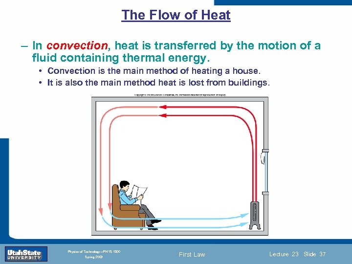 The Flow of Heat – In convection, heat is transferred by the motion of