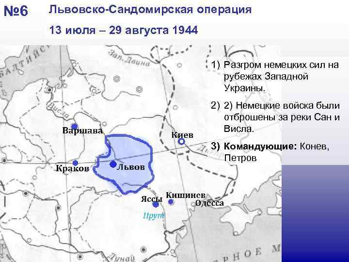 Львовско сандомирская операция презентация