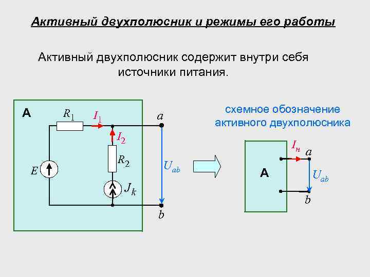 Схема замещения пассивного двухполюсника