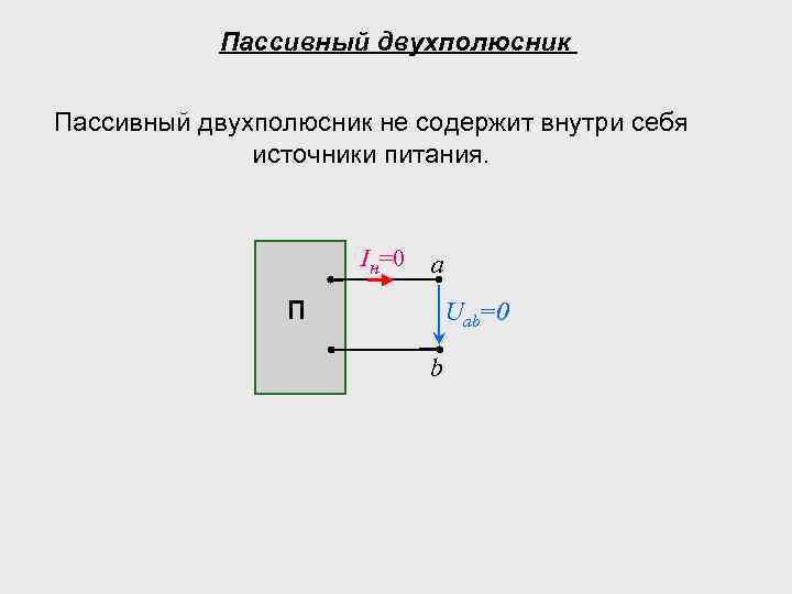 Схема замещения пассивного двухполюсника