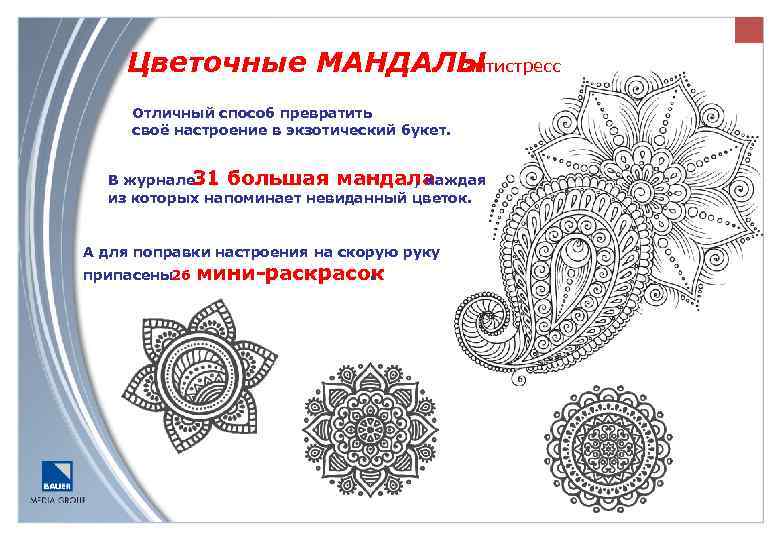 Цветочные МАНДАЛЫ антистресс Отличный способ превратить своё настроение в экзотический букет. В журнале 31