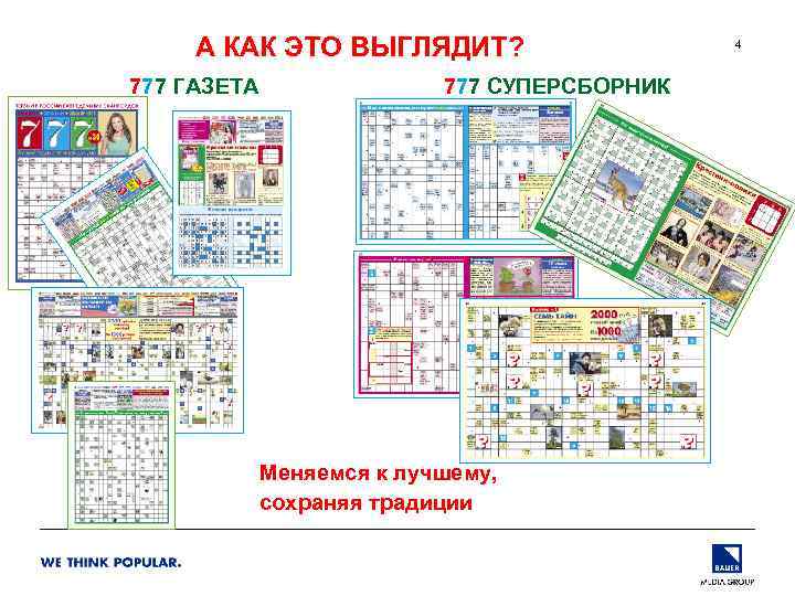 А КАК ЭТО ВЫГЛЯДИТ? 777 ГАЗЕТА 777 СУПЕРСБОРНИК Меняемся к лучшему, сохраняя традиции 4