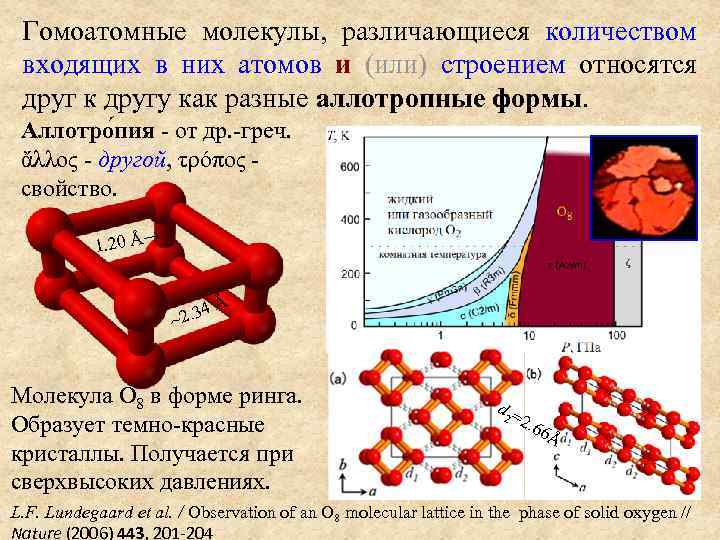 Гомоатомные молекулы, различающиеся количеством входящих в них атомов и (или) строением относятся друг к