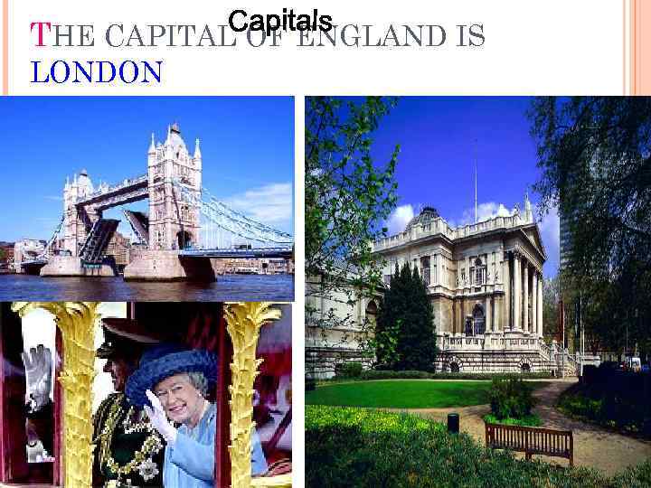 THE CAPITAL OF ENGLAND IS LONDON 