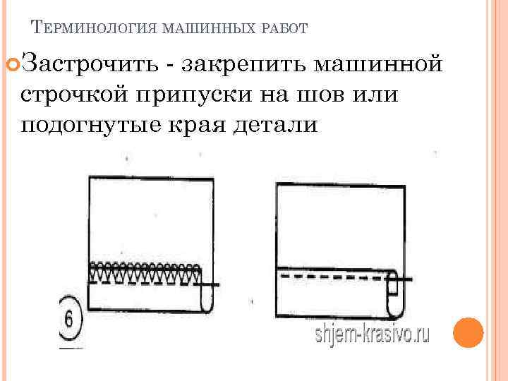 Обтачной шов схема