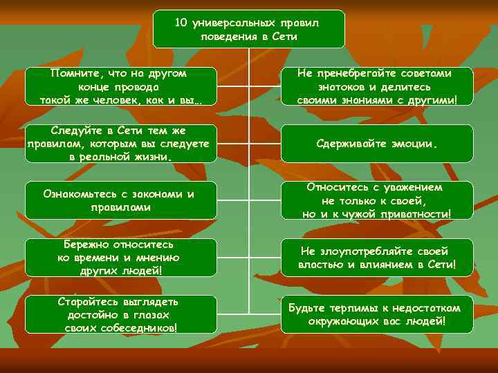 Правила поведения в сети. Правила поведения в виртуальном пространстве это. Правила поведения в виртуальном мире. 10 Правил поведения в сети.