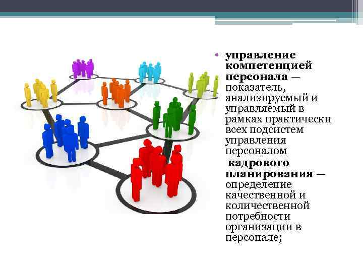 • управление компетенцией персонала — показатель, анализируемый и управляемый в рамках практически всех