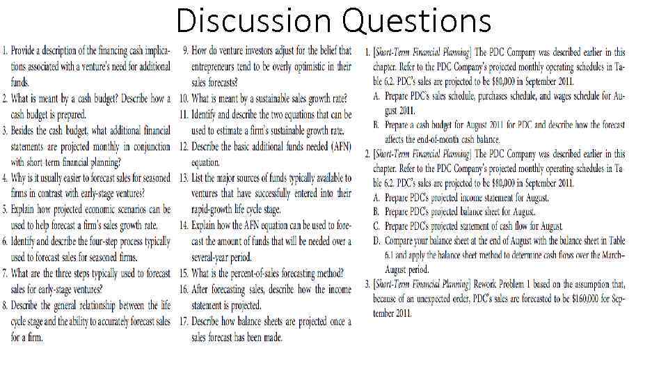 Discussion Questions 