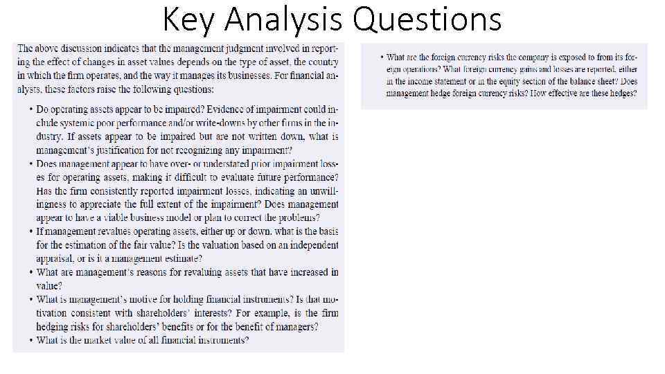 Key Analysis Questions 