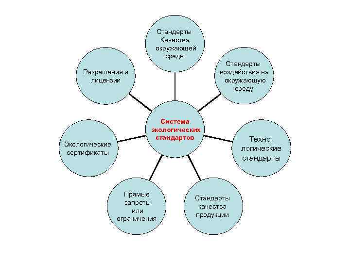 Стандарты Качества окружающей среды Стандарты воздействия на окружающую среду Разрешения и лицензии Экологические сертификаты