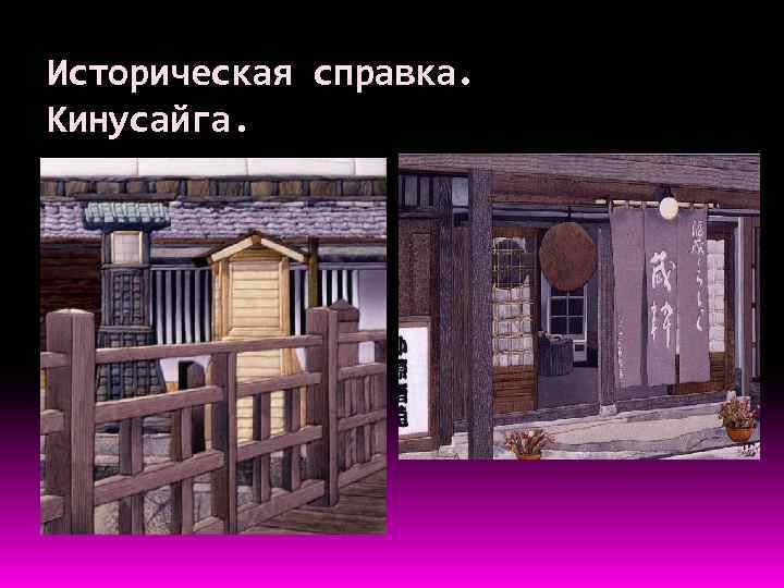 Историческая справка. Кинусайга. 