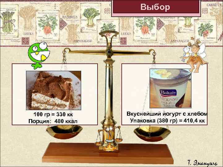 Выбор 100 гр = 330 кк Порция: 480 ккал Вкуснейший йогурт с хлебом Упаковка