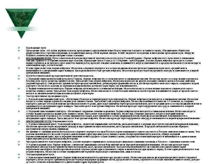 Ú Ú Ú Ú Ú Проводящие пути это пучки нервных волокон, проходящих в определенных