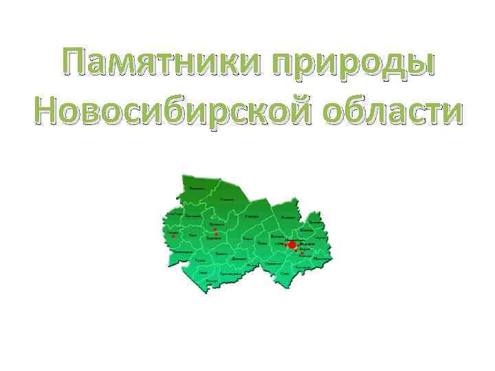 Памятники природы Новосибирской области 
