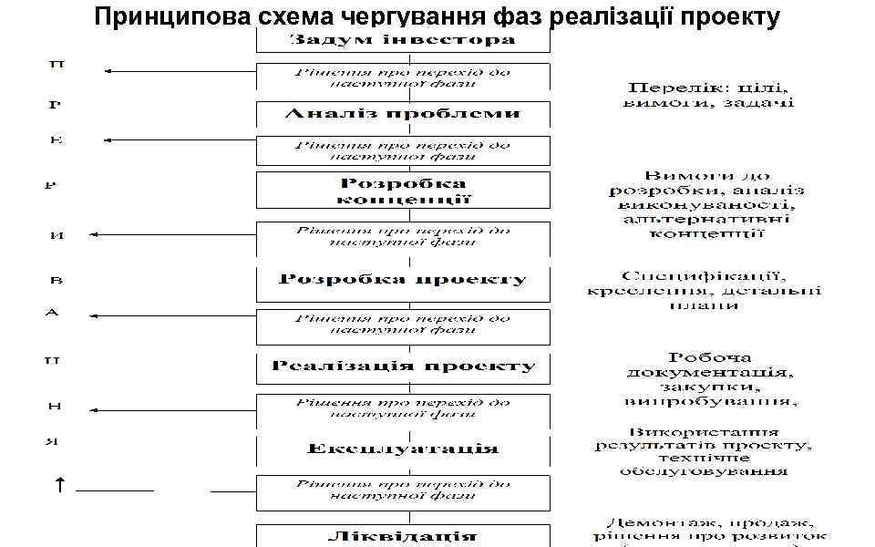 Принципова схема чергування фаз реалізації проекту 
