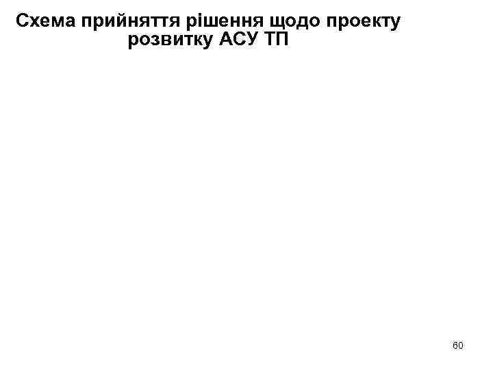 Схема прийняття рішення щодо проекту розвитку АСУ ТП 60 