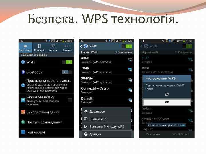 Безпека. WPS технологія. 