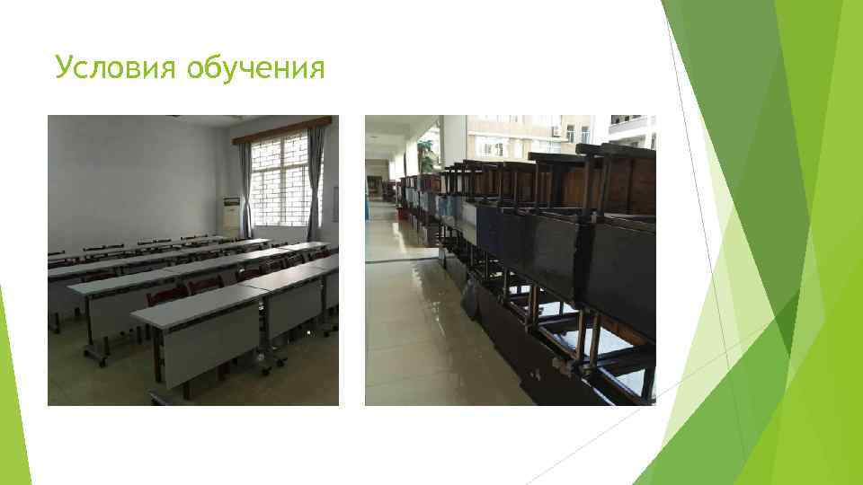 Условия обучения 