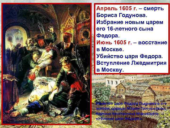 Избрание царем бориса годунова разгон учредительного собрания. Смерть Бориса Годунова картина. Избрание царем Бориса Годунова.