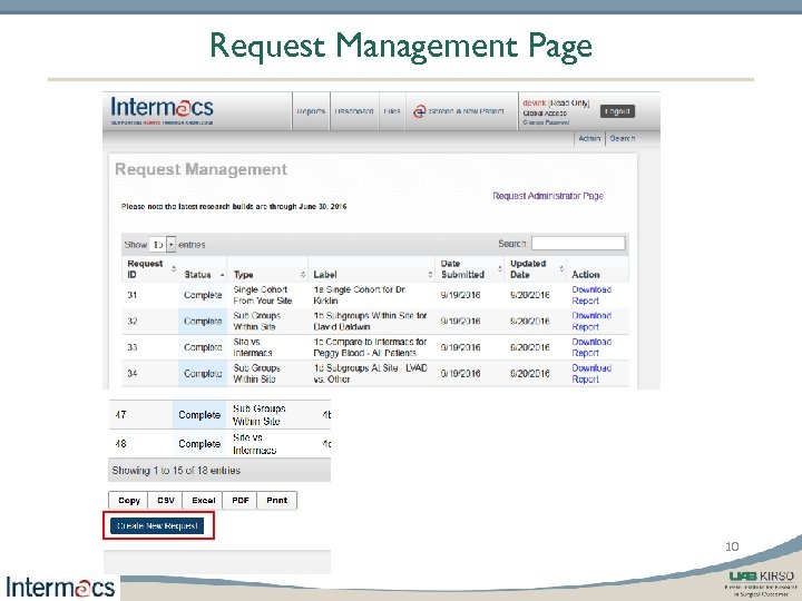 Request Management Page 10 