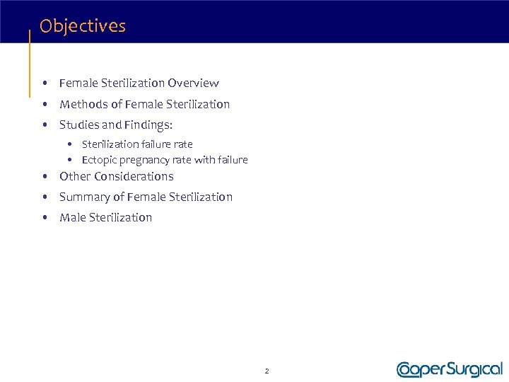 Female Sterilization Robert D Auerbach M D FACOG