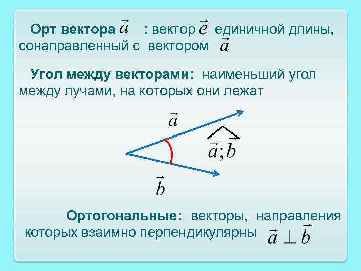 Орт вектора