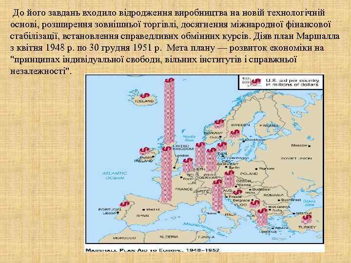  До його завдань входило відродження виробництва на новій технологічній основі, розширення зовнішньої торгівлі,