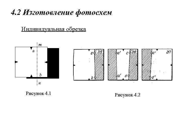 4. 2 Изготовление фотосхем Индивидуальная обрезка m а b n Рисунок 4. 1 Рисунок