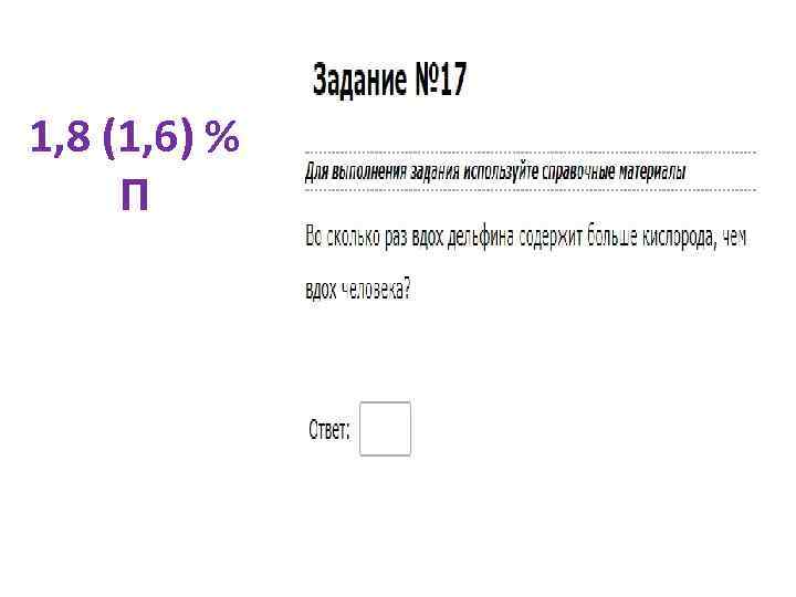 1, 8 (1, 6) % П 