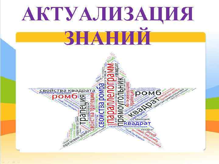 АКТУАЛИЗАЦИЯ ЗНАНИЙ 