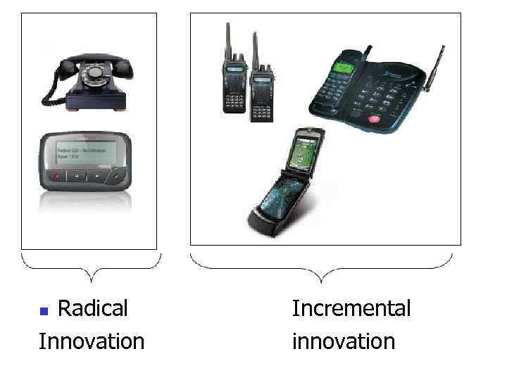 Radical Innovation n Incremental innovation 