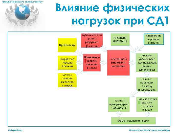 Открытый консилиум по сахарному диабету Влияние физических нагрузок при СД 1. ГОО «Диа. Омск»