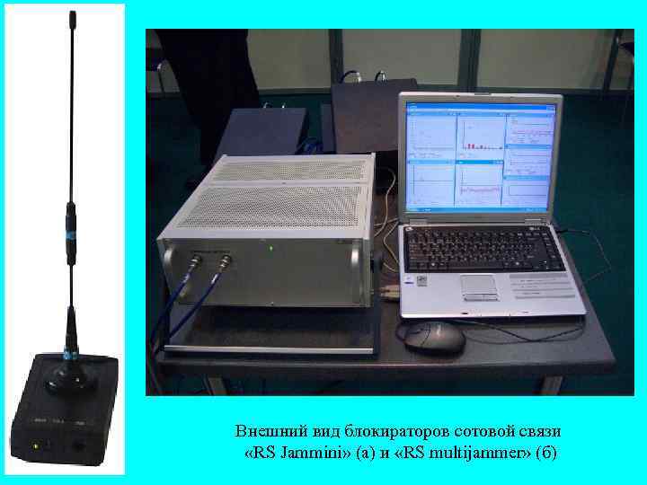 Внешний вид блокираторов сотовой связи «RS Jammini» (а) и «RS multijammer» (б) 