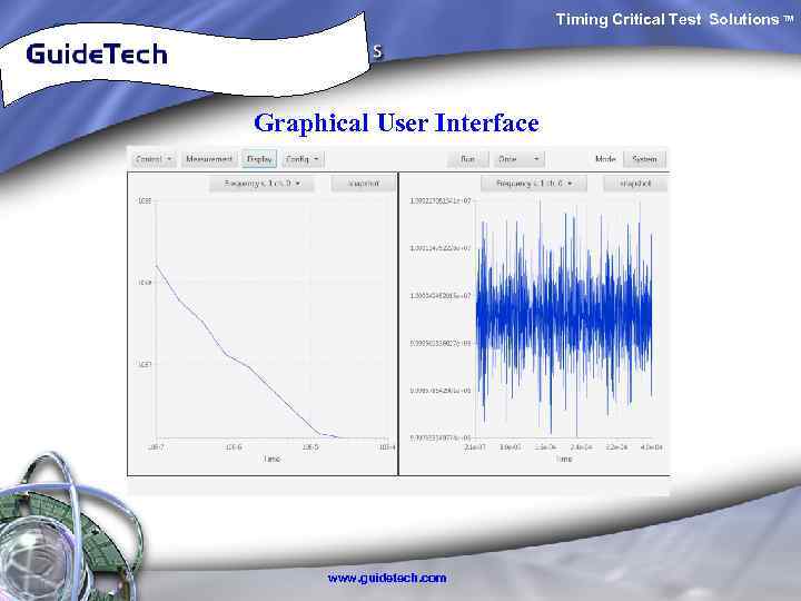  Timing Critical Test Solutions TM Graphical User Interface www. guidetech. com 